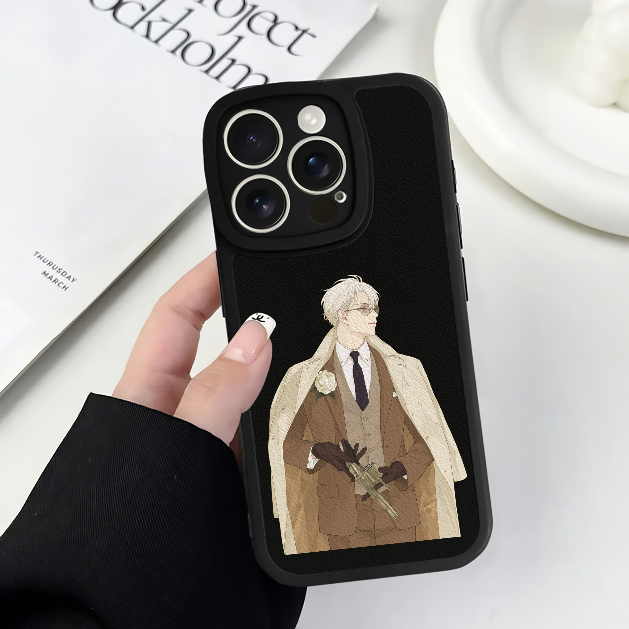 （画像用） 呪術廻戦 Jujutsu Kaisen 【iPhone 16シリーズ対応】シリコンスマホケース（レザー調） 材質：シリコン